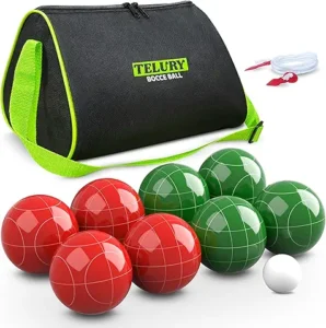 Bocce Ball Set - Lawn Game for Backyard, Beach, or Wedding with with Bocce Balls and Carrying Case