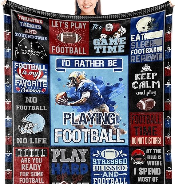 Football Team Gifts, Gifts for Who Loves Football Blanket 50'' x 60''