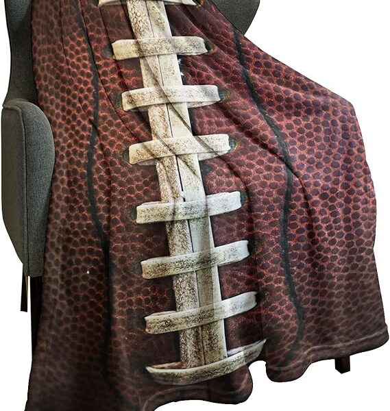 HommomH Sports Fleece Blanket 50" x 60" Sports American Football Fun Traditional Sport Lightweight Fuzzy Cozy Soft Warm Throw for Man Boy Teen, Air Conditioning
